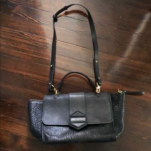 Marc by Marc Jacobs black leather halfpipe satchel